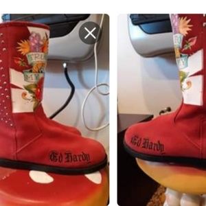 Ed Hardy Red Boots